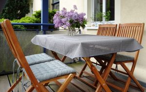 Der Balkon der Ferienwohnung in Dresden Lockwitz