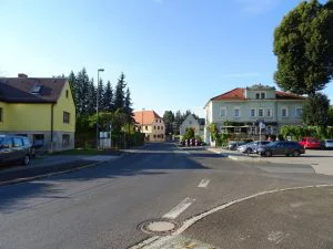 Straße vor dem Ferienobjekt Dresden Lockwitz