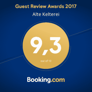offizielle Auszeichnung von Booking.com - Guest Review Award 2017