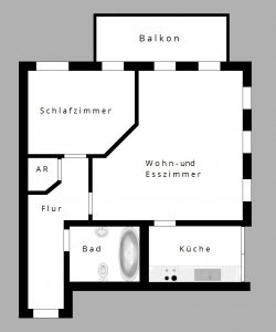 Mietwohnung mit 2 Zimmern in Dresden Lockwitz